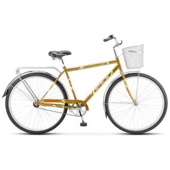 Велосипед STELS Navigator 300 Gent, 28", мужской, корзина, светло-коричневый
