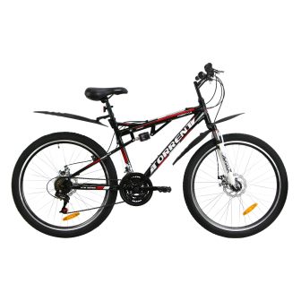 Велосипед TORRENT Freestyle 26", AL 18", 21 скорость, красный/черный